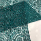 Beaded Lace Fabric, Heavy Embroidered Geometric Design on 58" Mesh - New Creations Fabric & Foam Inc