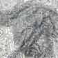 Beaded Lace Fabric, Heavy Embroidered Geometric Design on 58" Mesh - New Creations Fabric & Foam Inc