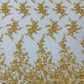 BIG FLORAL DAMASK BEADED MESH LACE FABRIC (By The Yard) - New Creations Fabric & Foam Inc