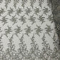 BIG FLORAL DAMASK BEADED MESH LACE FABRIC (By The Yard) - New Creations Fabric & Foam Inc