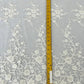 BIG FLORAL DAMASK BEADED MESH LACE FABRIC (By The Yard) - New Creations Fabric & Foam Inc