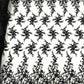 BIG FLORAL DAMASK BEADED MESH LACE FABRIC (By The Yard) - New Creations Fabric & Foam Inc
