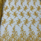 BIG FLORAL DAMASK BEADED MESH LACE FABRIC (By The Yard) - New Creations Fabric & Foam Inc