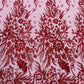 Big Glitter Damask Design On A Mesh Lace Fabric| New Creations Fabric & Foam Inc. - New Creations Fabric & Foam Inc