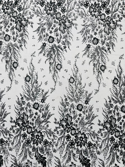 Big Glitter Damask Design On A Mesh Lace Fabric| New Creations Fabric & Foam Inc. - New Creations Fabric & Foam Inc
