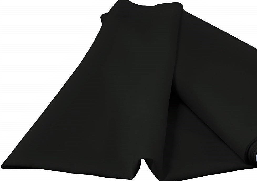 Black 58/59" Wide 100% Premium Woven Polyester Poplin Fabric By The Yard - New Creations Fabric & Foam Inc