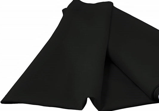 Black 58/59" Wide 100% Premium Woven Polyester Poplin Fabric By The Yard - New Creations Fabric & Foam Inc