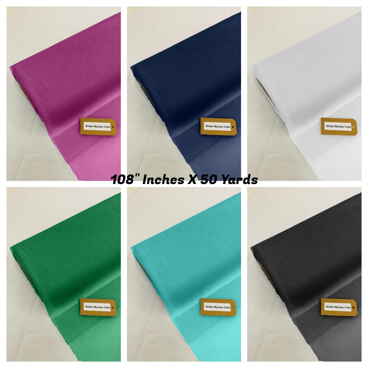 BRIDAL TULLE (by the roll - 108"wide X 50 yards) - New Creations Fabric & Foam Inc