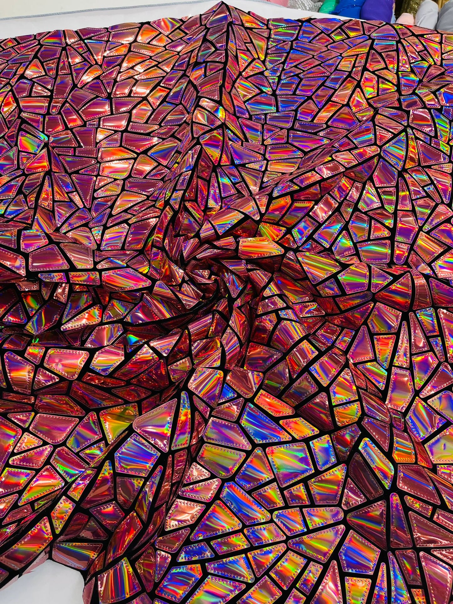 Broken Glass Sequin Velvet 58" Wide| New Creations Fabric & Foam Inc. - New Creations Fabric & Foam Inc