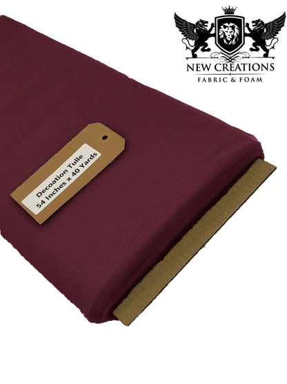 Burgundy Tutu Fabric Bolt Bridal Party Wedding Decoration, Wholesale Tulle, Party, Tulle Net. - New Creations Fabric & Foam Inc