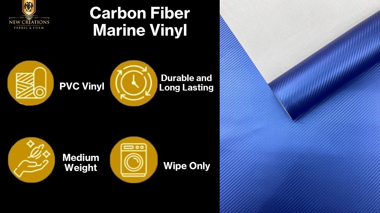 Carbon Fiber Marine Vinyl Upholstery Fabric| New Creations Fabric & Foam Inc. - New Creations Fabric & Foam Inc