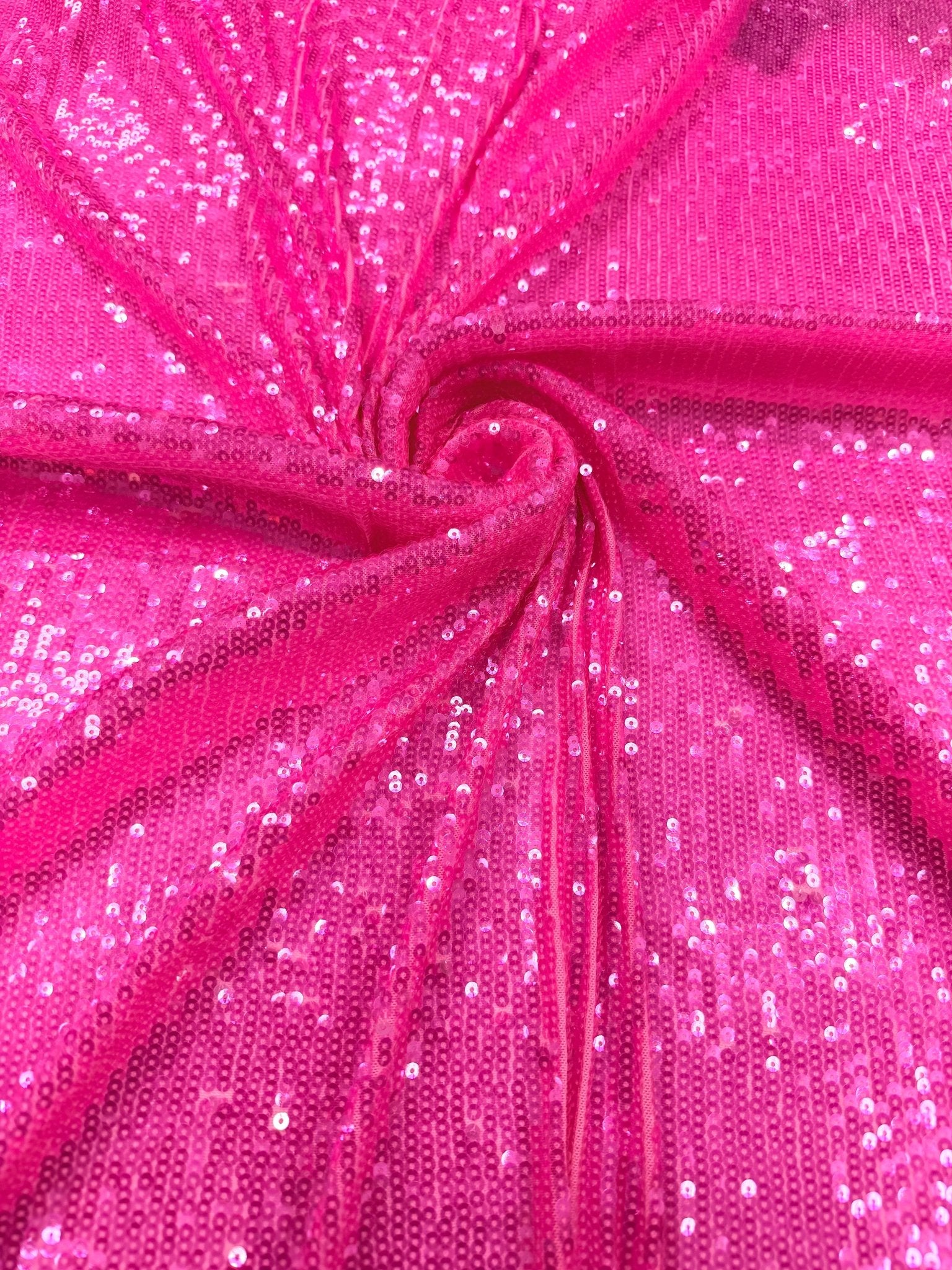 Chain Iridescent Shiny Sequins 54” Wide | 4 way stretch mesh fabric - prom. - New Creations Fabric & Foam Inc