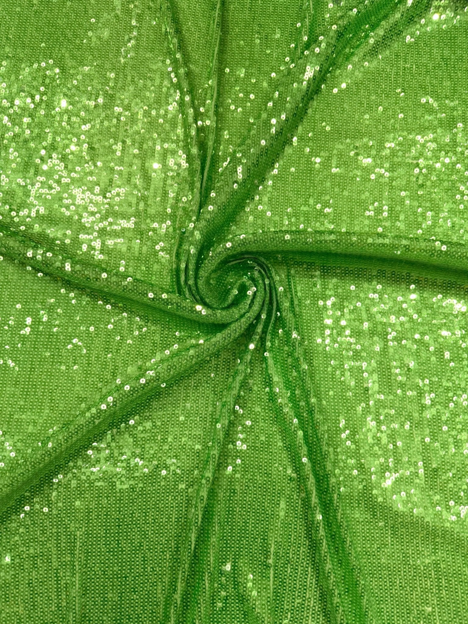 Chain Iridescent Shiny Sequins 54” Wide | 4 way stretch mesh fabric - prom. - New Creations Fabric & Foam Inc