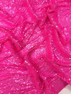 Chain Iridescent Shiny Sequins 54” Wide | 4 way stretch mesh fabric - prom. - New Creations Fabric & Foam Inc