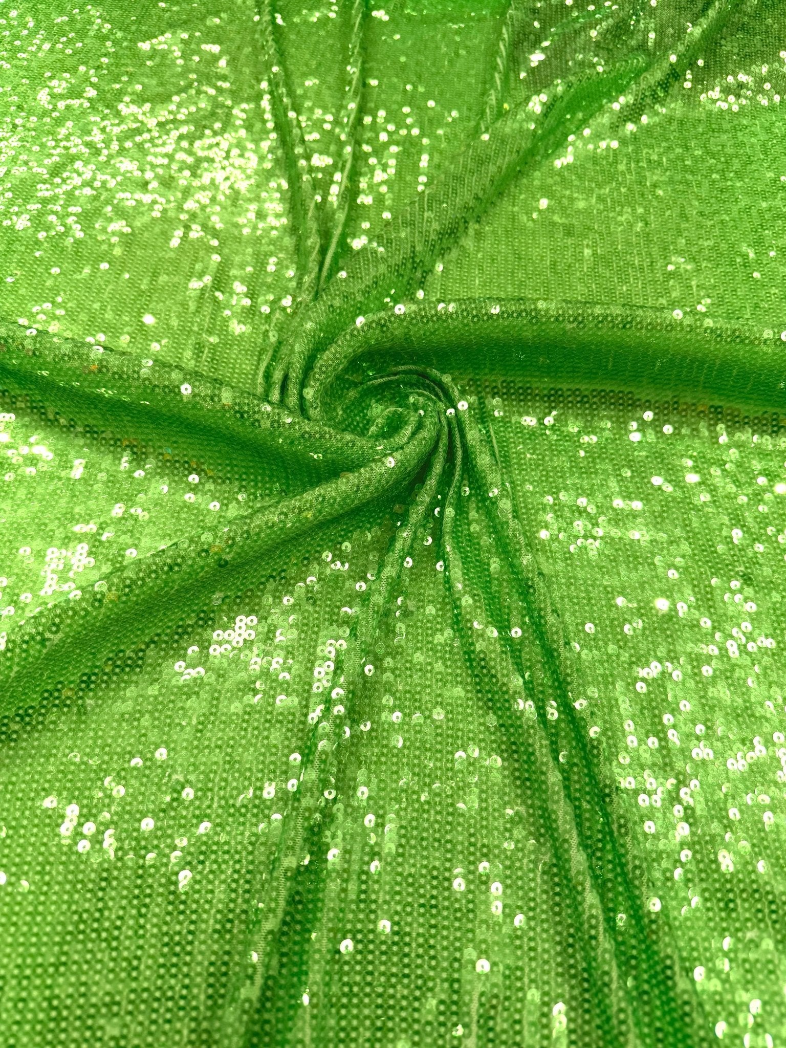Chain Iridescent Shiny Sequins 54” Wide | 4 way stretch mesh fabric - prom. - New Creations Fabric & Foam Inc