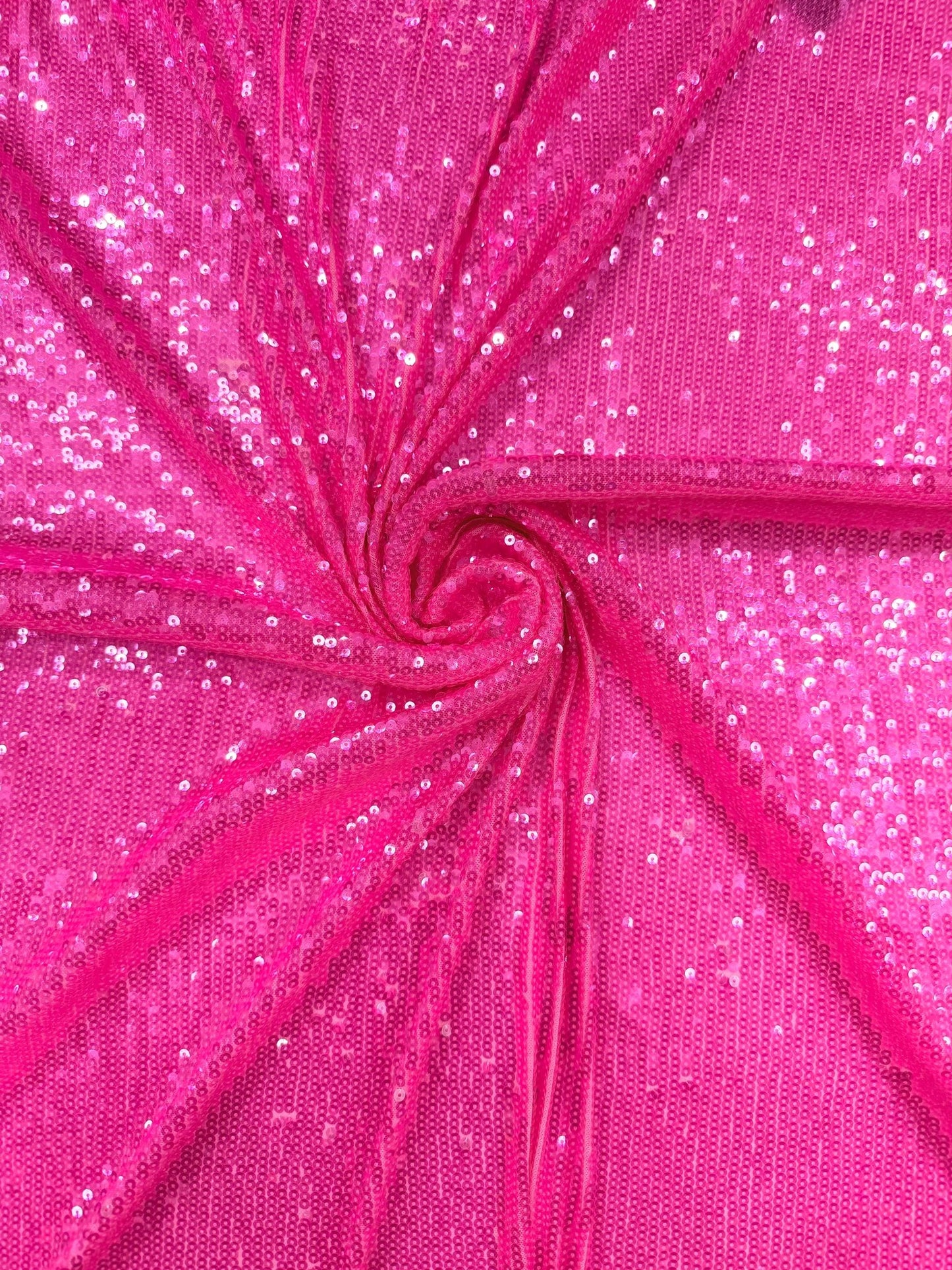 Chain Iridescent Shiny Sequins 54” Wide | 4 way stretch mesh fabric - prom. - New Creations Fabric & Foam Inc