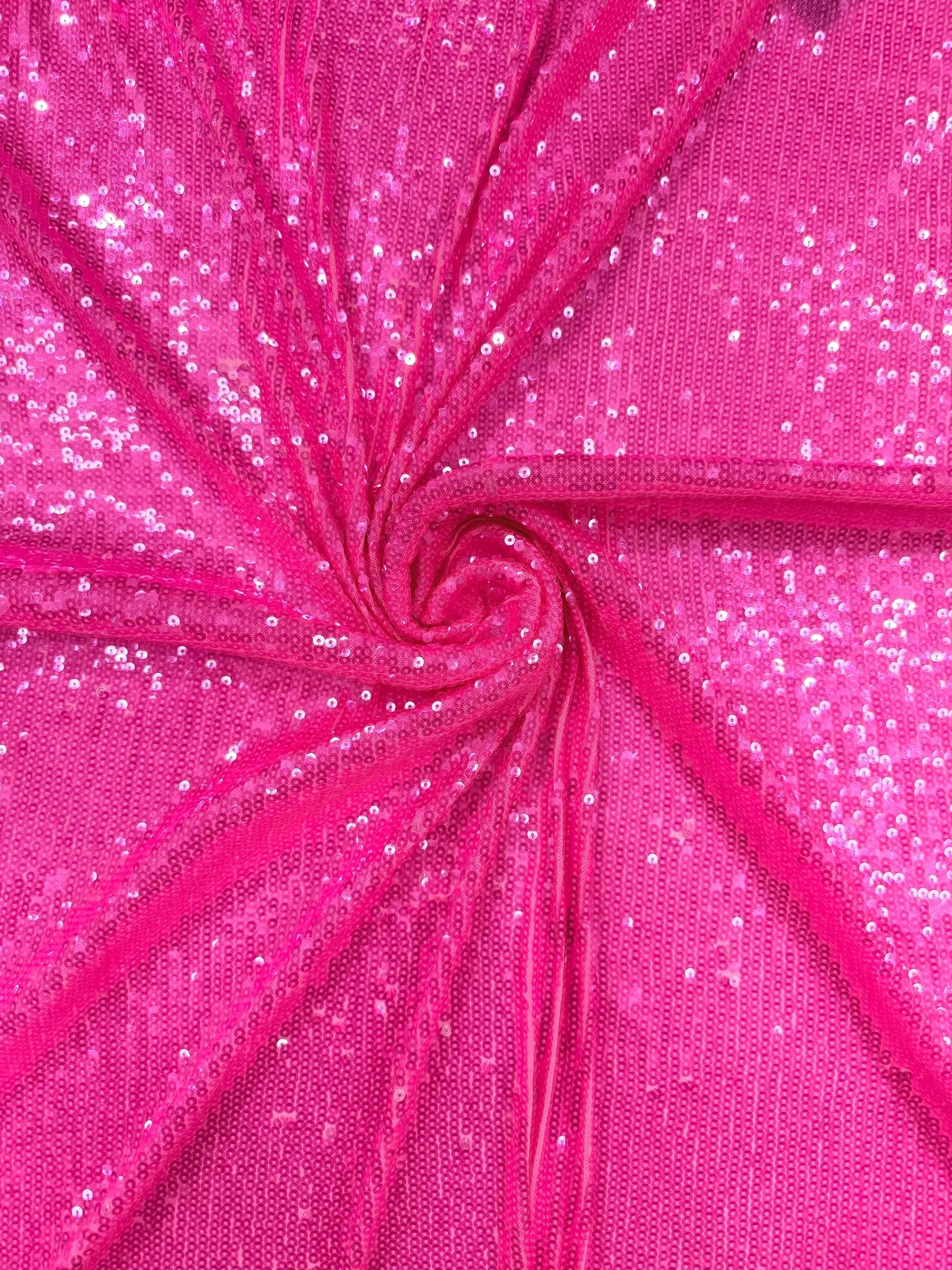 Chain Iridescent Shiny Sequins 54” Wide | 4 way stretch mesh fabric - prom. - New Creations Fabric & Foam Inc