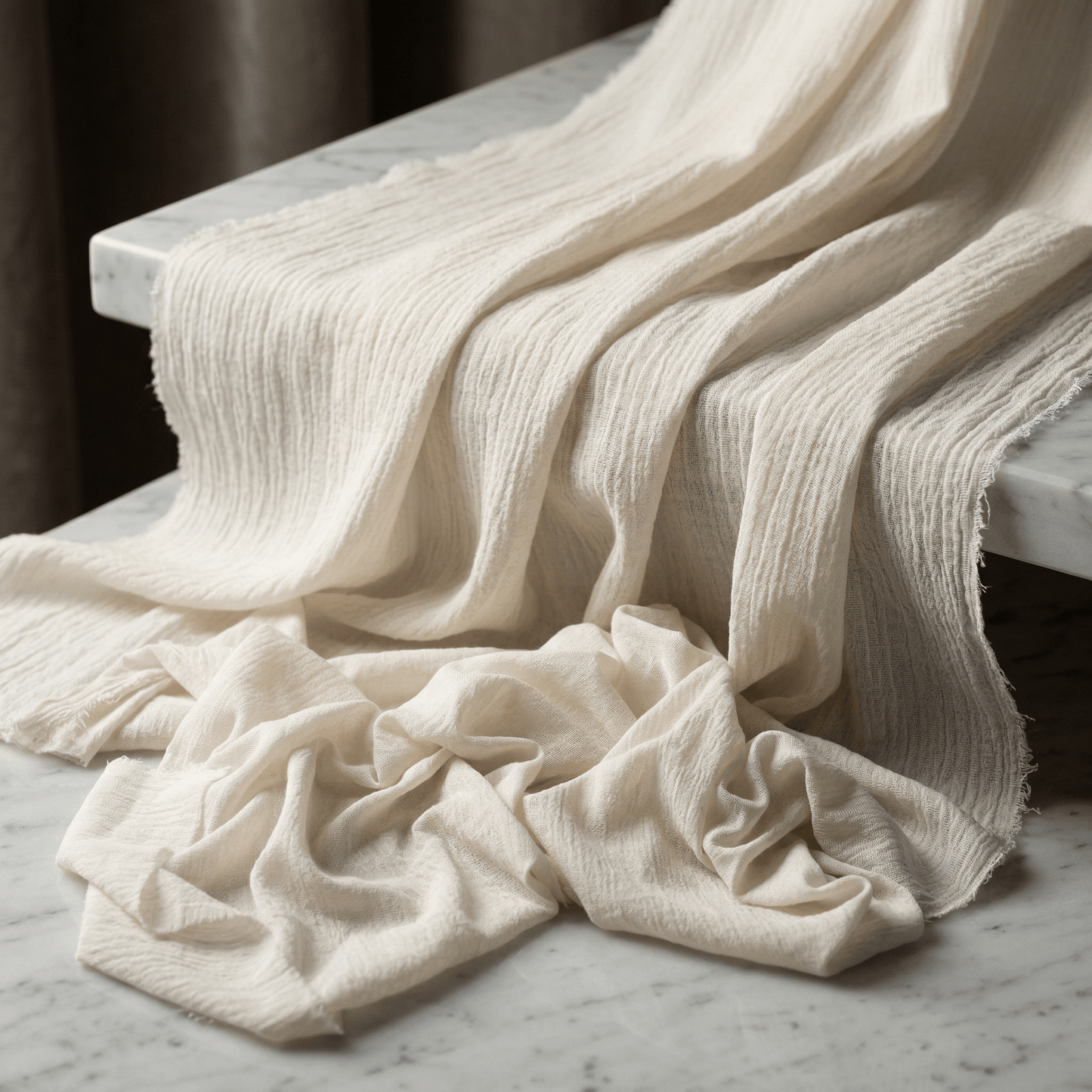 Cheesecloth Cotton Gauze Table Runner 5 Yards (48” Wide) – Sheer Boho Wedding Table Runner, Extra Long Rustic Wedding & Event Table Decor - New Creations Fabric & Foam Inc