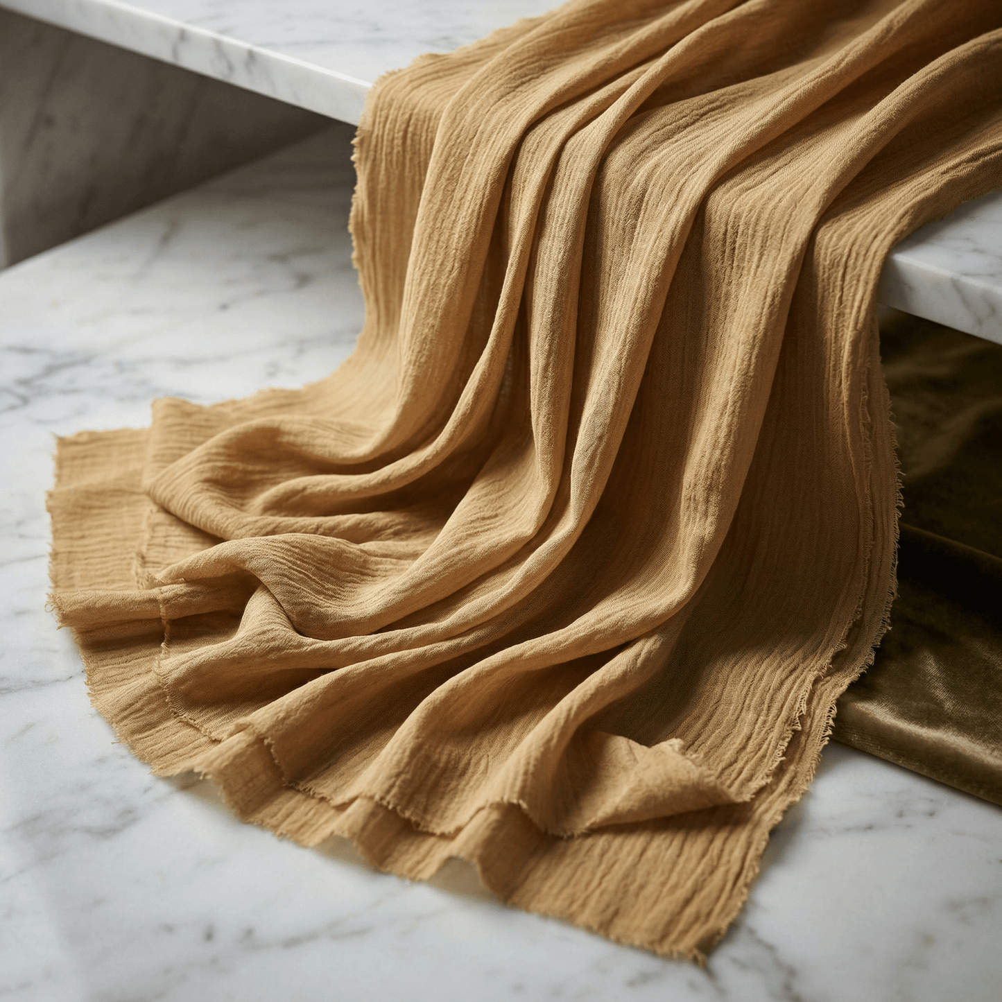 Cheesecloth Cotton Gauze Table Runner 5 Yards (48” Wide) – Sheer Boho Wedding Table Runner, Extra Long Rustic Wedding & Event Table Decor - New Creations Fabric & Foam Inc