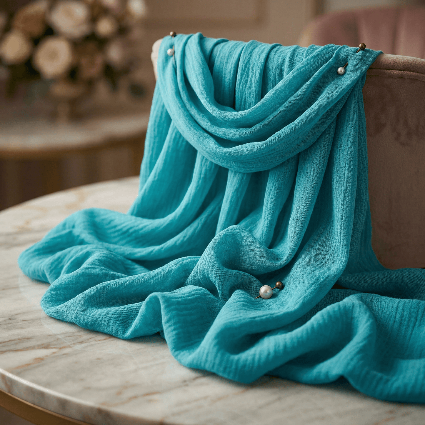 Cheesecloth Cotton Gauze Table Runner 5 Yards (48” Wide) – Sheer Boho Wedding Table Runner, Extra Long Rustic Wedding & Event Table Decor - New Creations Fabric & Foam Inc