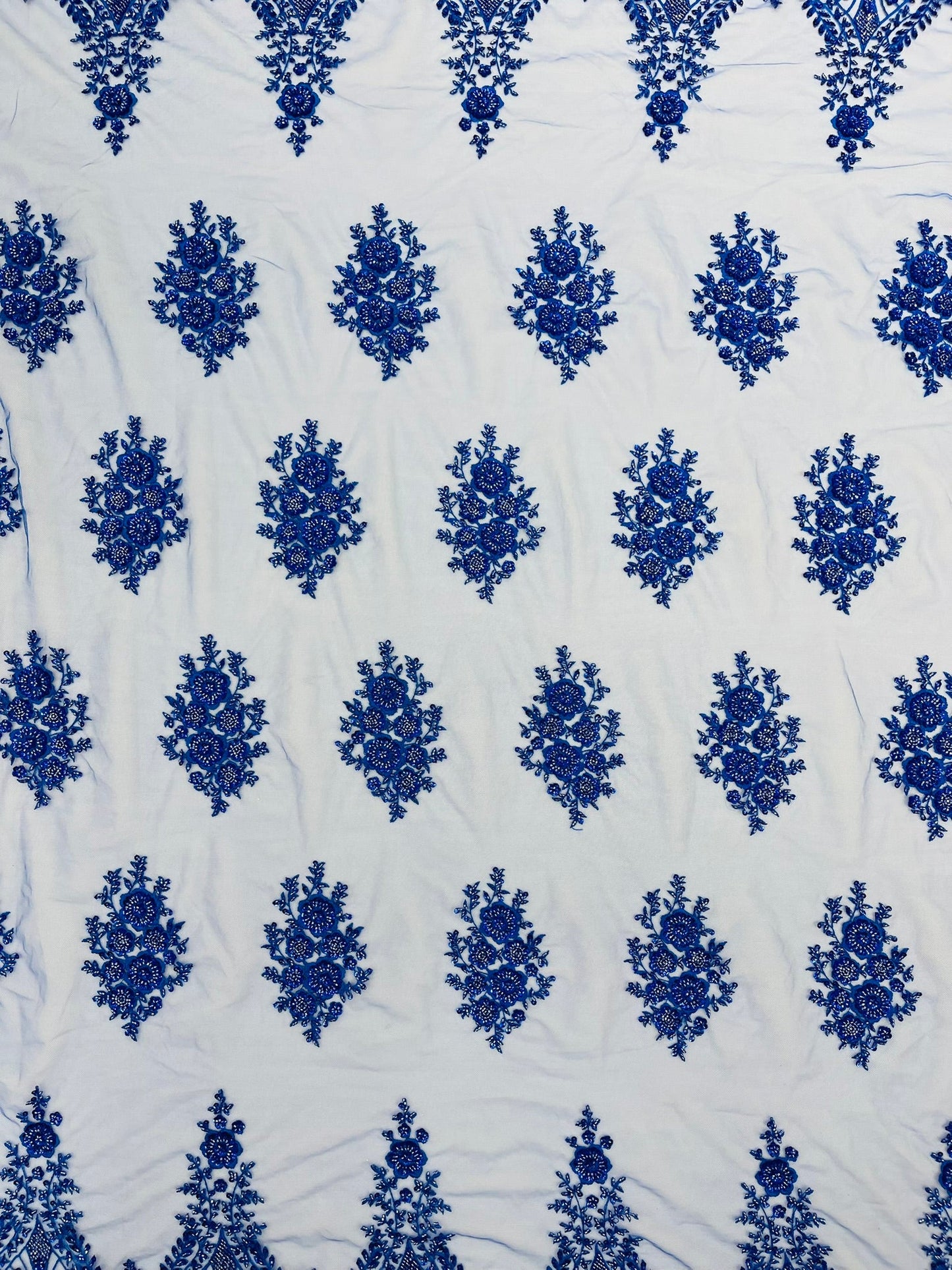 Classic Beaded Damask Lace 54” Wide| New Creations Fabric & Foam Inc. - New Creations Fabric & Foam Inc