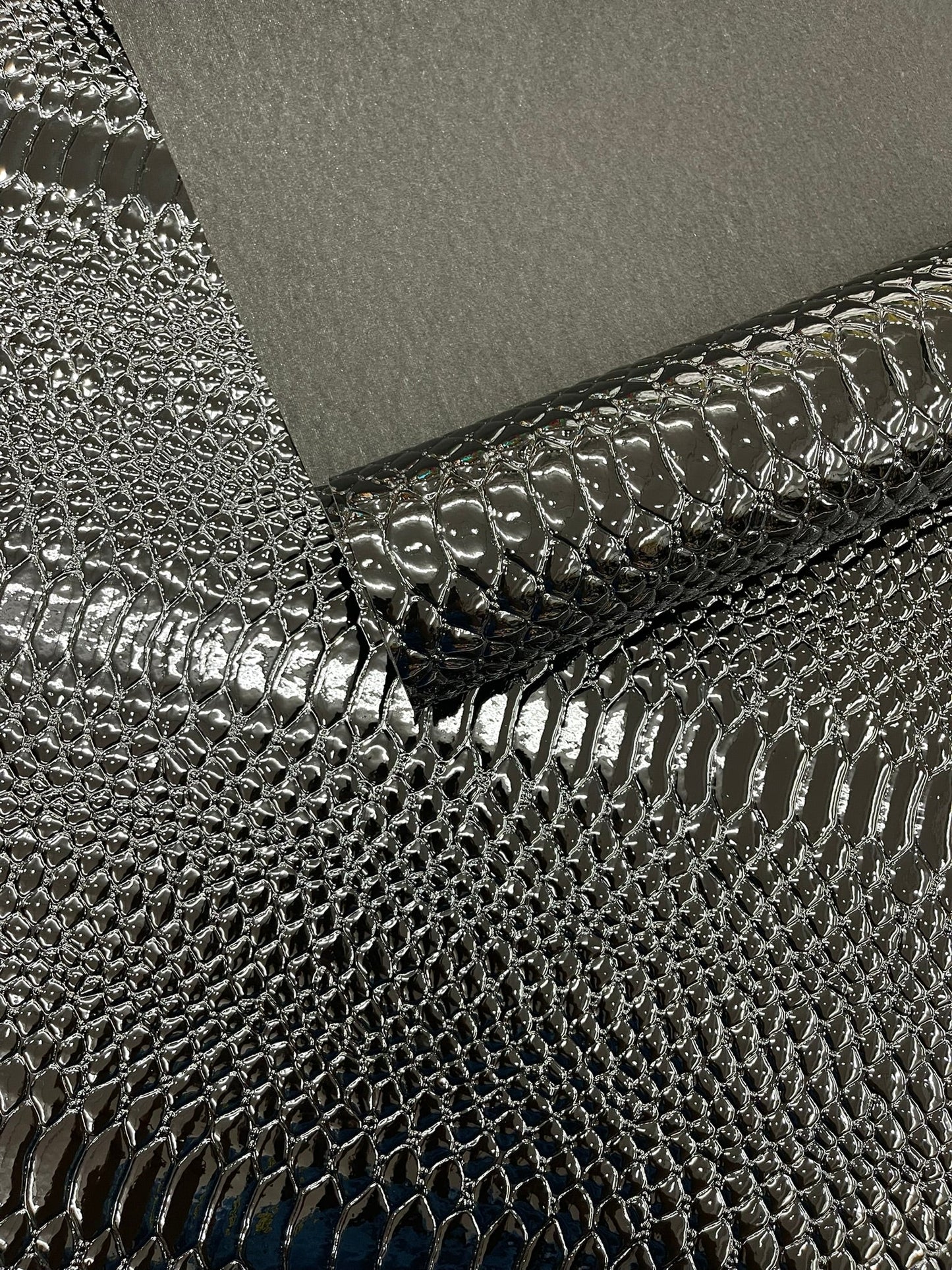 Cobra Snake Shiny Vinyl 3D Embossed Fabric 2 Tone Cobra Snake Fabric| New Creations Fabric & Foam Inc. - New Creations Fabric & Foam Inc