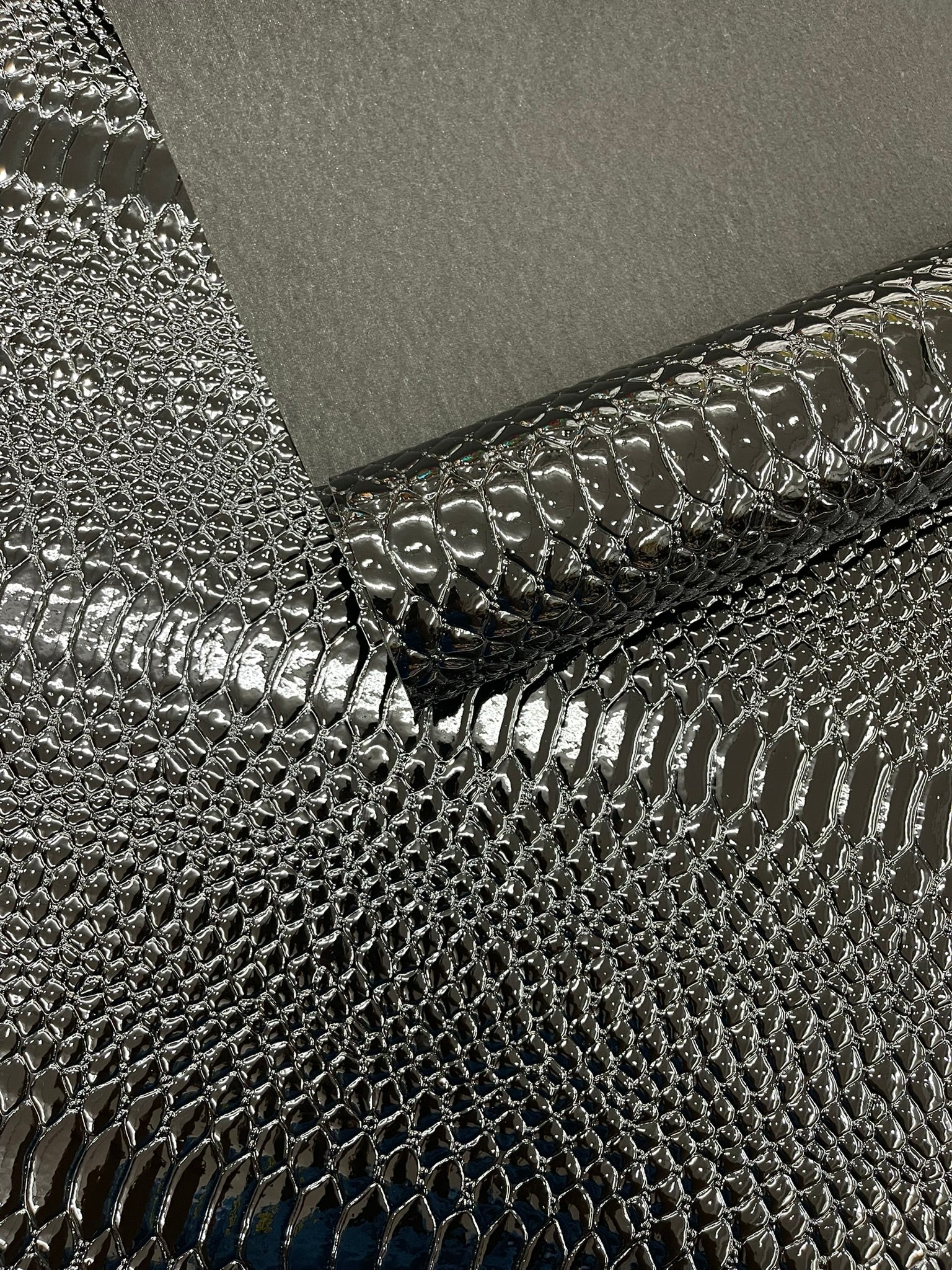 Cobra Snake Shiny Vinyl 3D Embossed Fabric 2 Tone Cobra Snake Fabric| New Creations Fabric & Foam Inc. - New Creations Fabric & Foam Inc