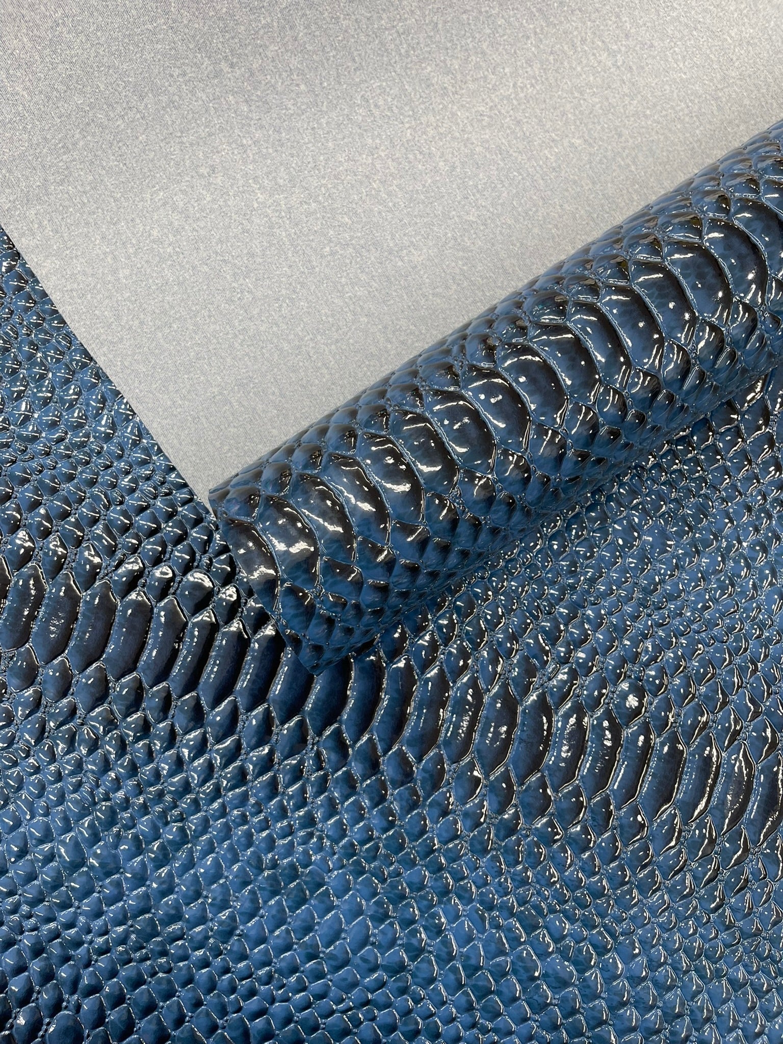 Cobra Snake Shiny Vinyl 3D Embossed Fabric 2 Tone Cobra Snake Fabric| New Creations Fabric & Foam Inc. - New Creations Fabric & Foam Inc
