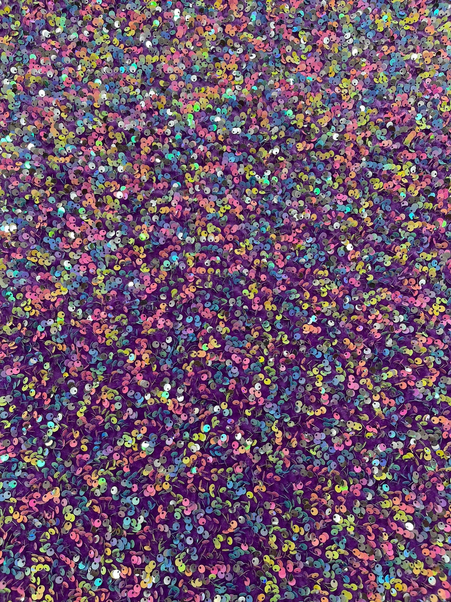 Confetti Sequin Stretch Velvet 54" Wide| New Creations Fabric & Foam Inc. - New Creations Fabric & Foam Inc