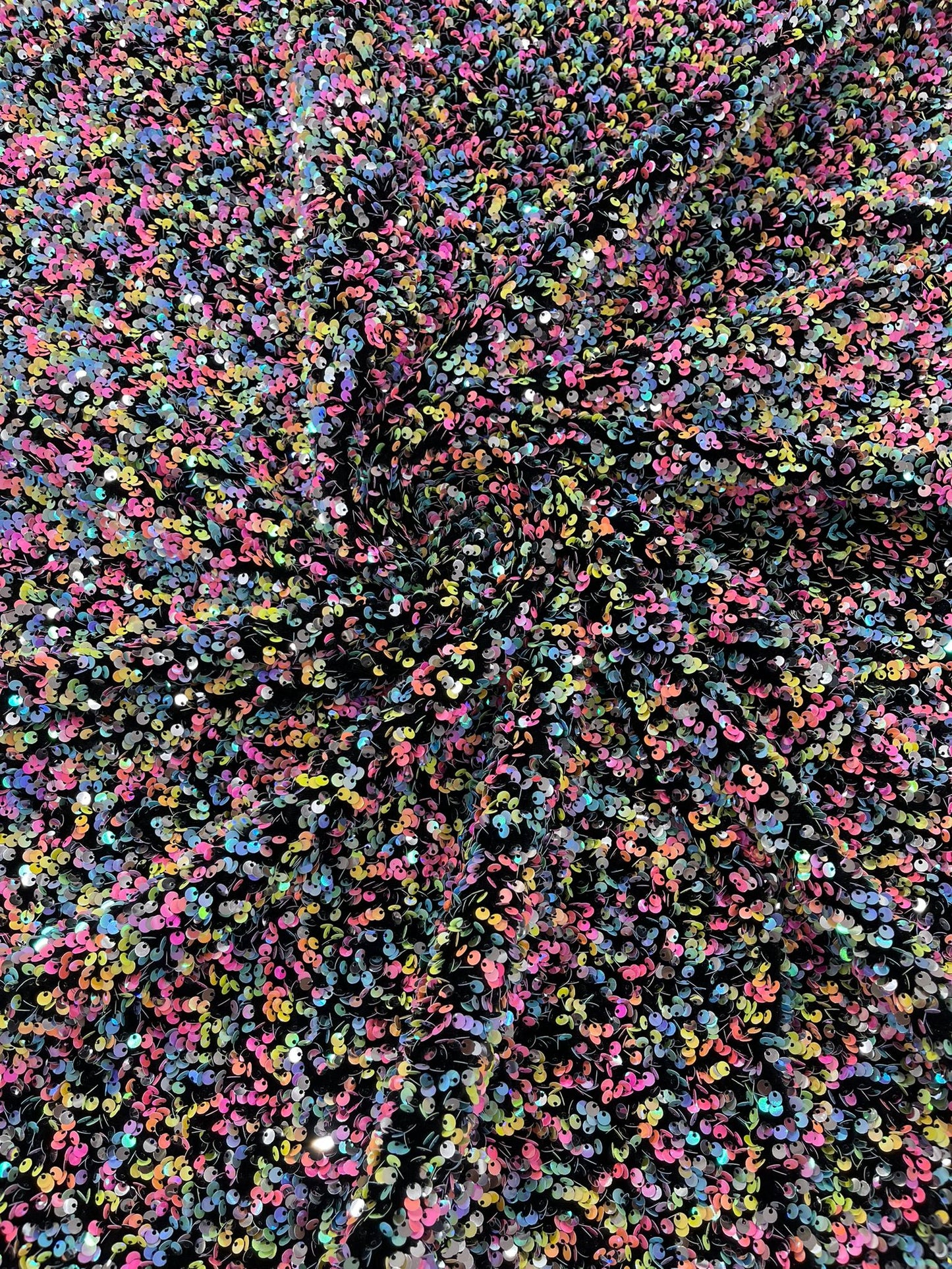 Confetti Sequin Stretch Velvet 54" Wide| New Creations Fabric & Foam Inc. - New Creations Fabric & Foam Inc