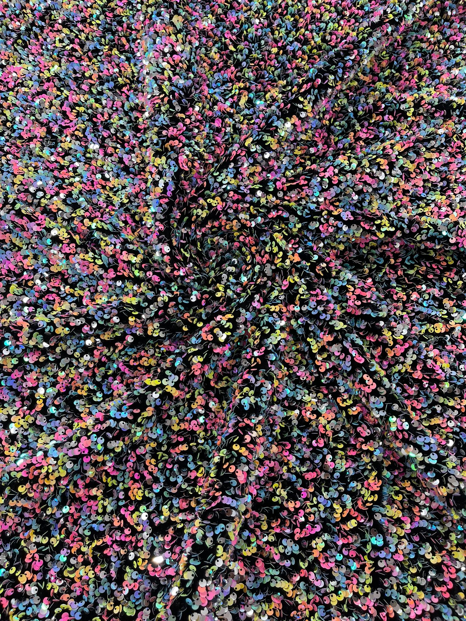Confetti Sequin Stretch Velvet 54" Wide| New Creations Fabric & Foam Inc. - New Creations Fabric & Foam Inc