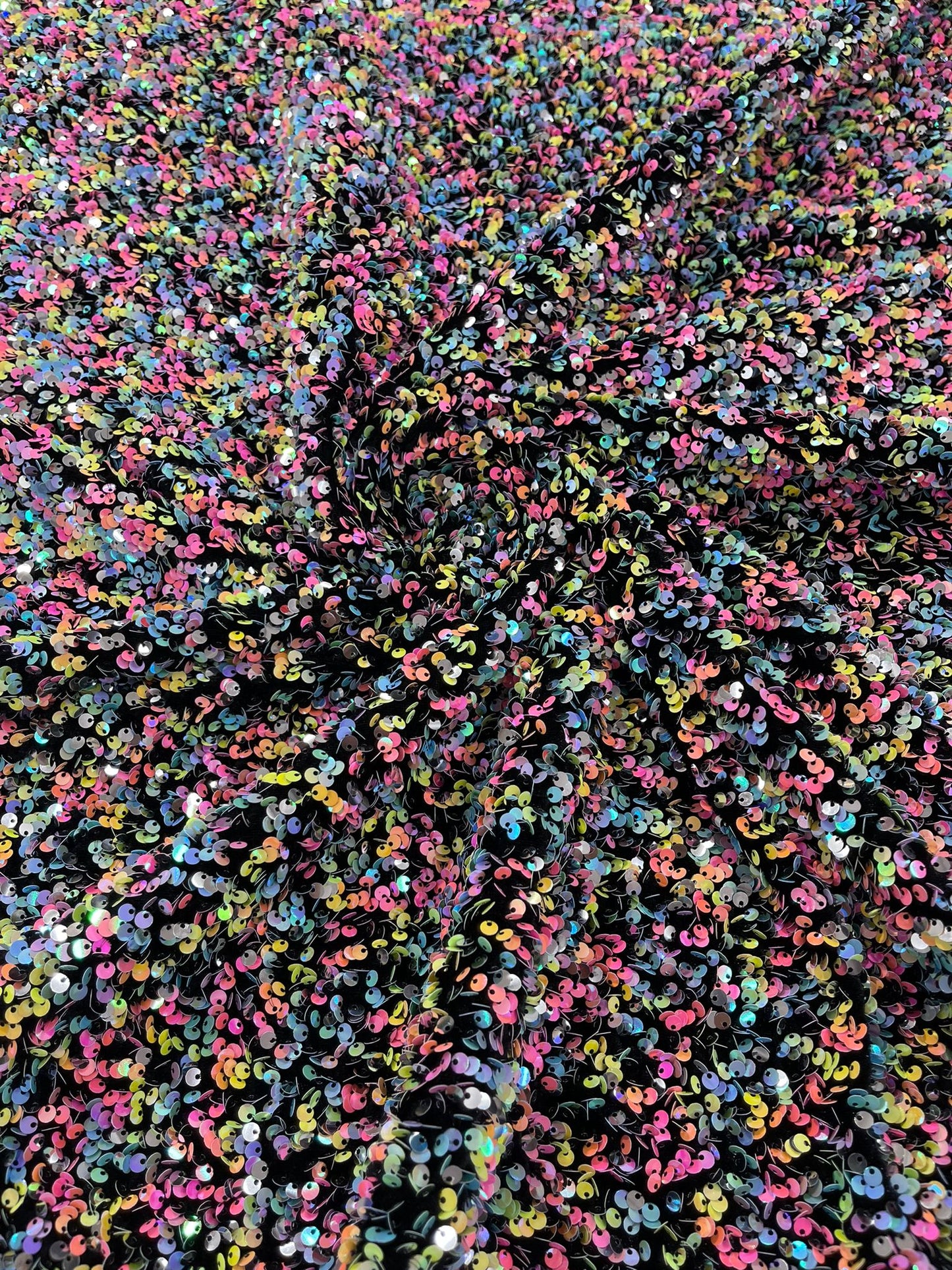 Confetti Sequin Stretch Velvet 54" Wide| New Creations Fabric & Foam Inc. - New Creations Fabric & Foam Inc
