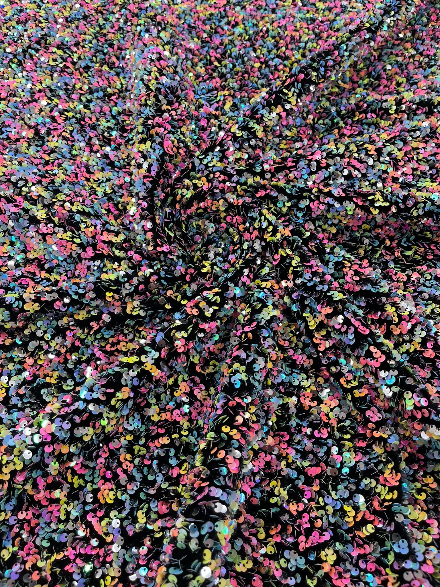 Confetti Sequin Stretch Velvet 54" Wide| New Creations Fabric & Foam Inc. - New Creations Fabric & Foam Inc