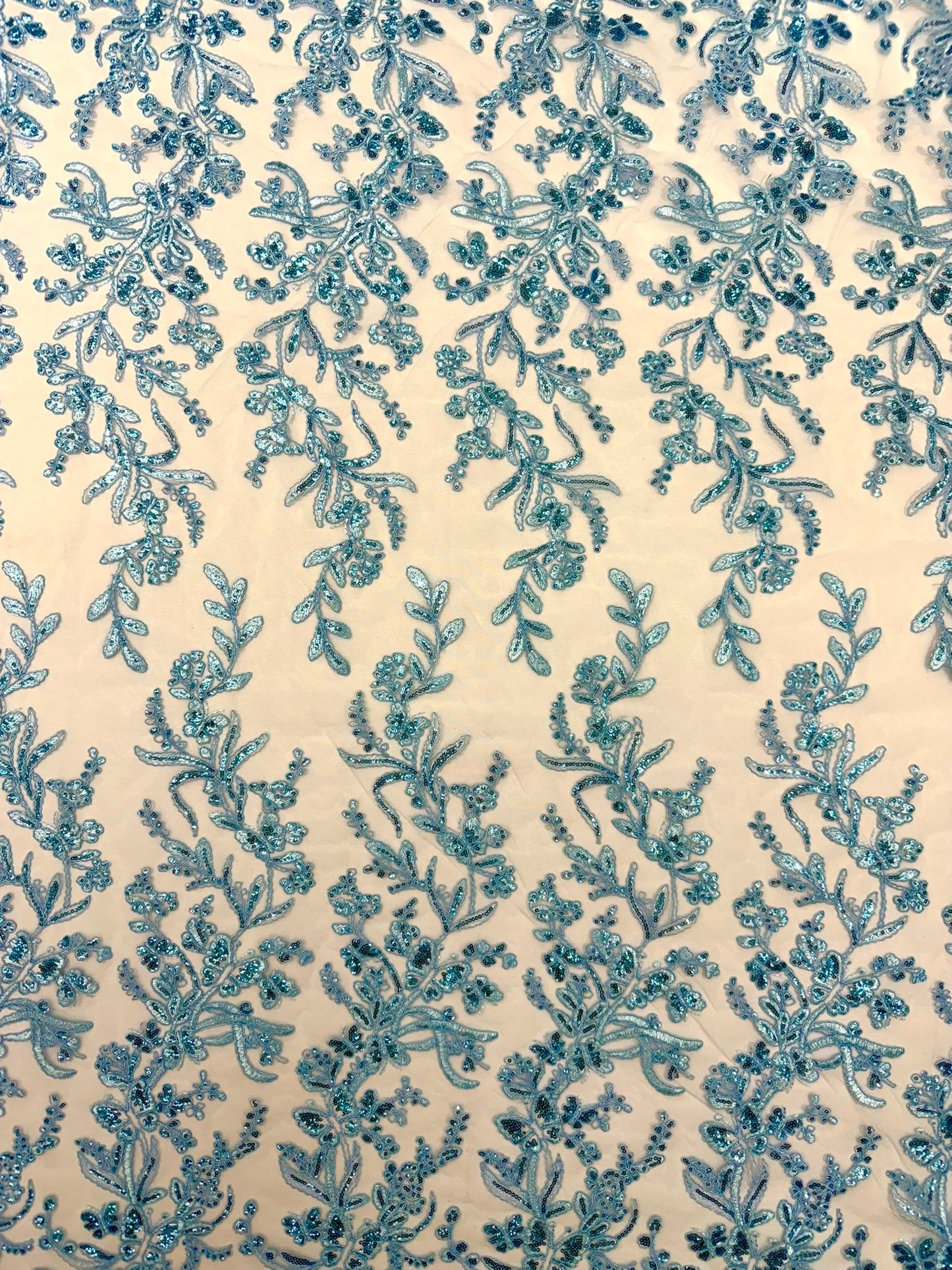 Corded Lace with Butterfly 54"Wide | New Creations Fabric & Foam Inc. - New Creations Fabric & Foam Inc