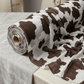 Cow Print Stretch Power Mesh Fabric 58” Wide – Sheer 4 Way Stretch Animal Print Mesh Fabric by the Yard for Dresses, Dancewear, Lingerie & Costumes - New Creations Fabric & Foam Inc
