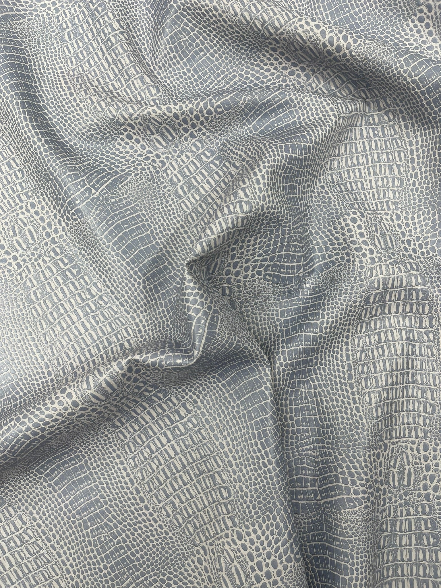 Crocodile Marine Vinyl 2 tone Upholstery Skin Texture Faux Leather PVC| New Creations Fabric & Foam Inc. - New Creations Fabric & Foam Inc