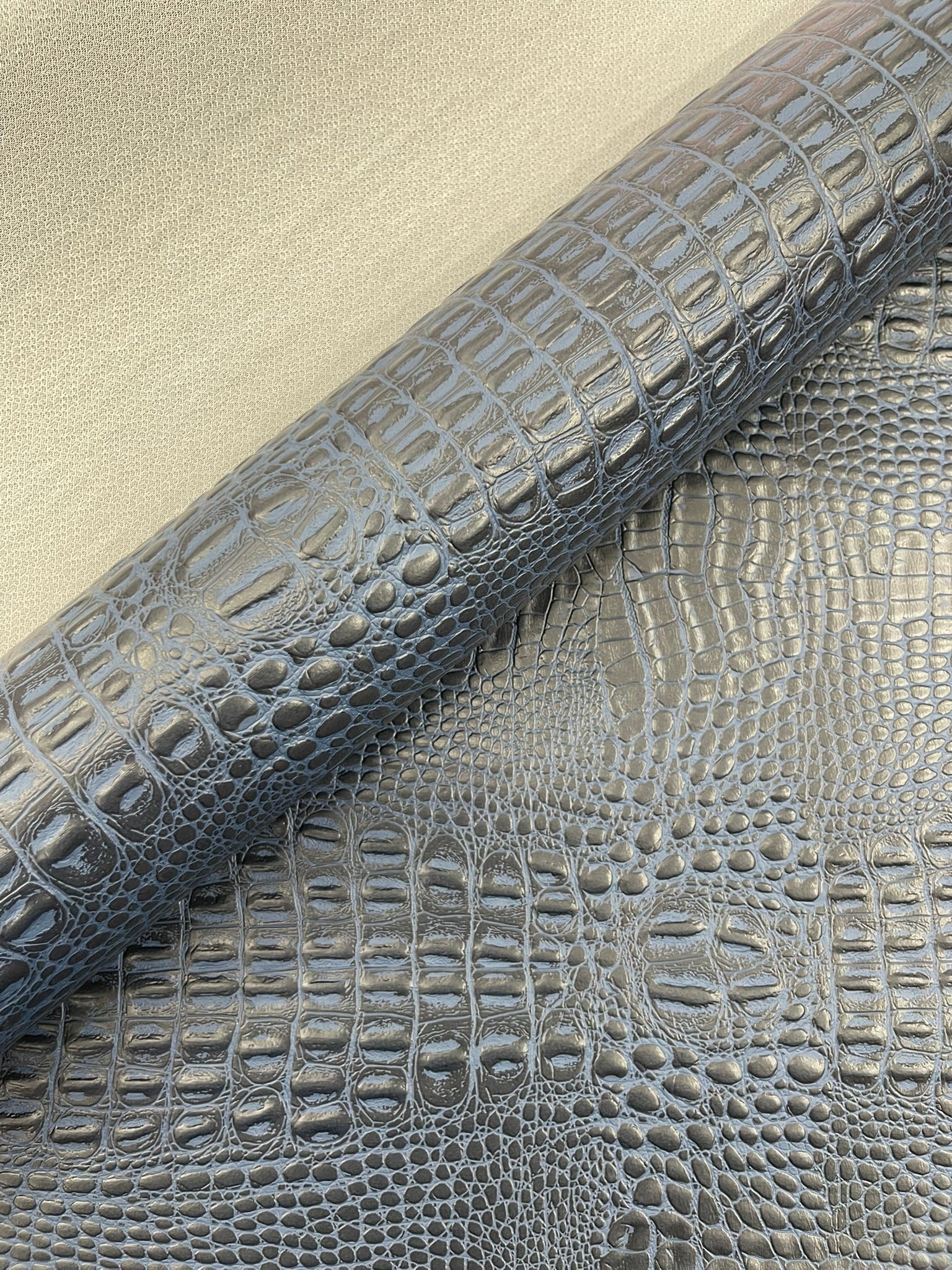 Crocodile Marine Vinyl 2 tone Upholstery Skin Texture Faux Leather PVC| New Creations Fabric & Foam Inc. - New Creations Fabric & Foam Inc