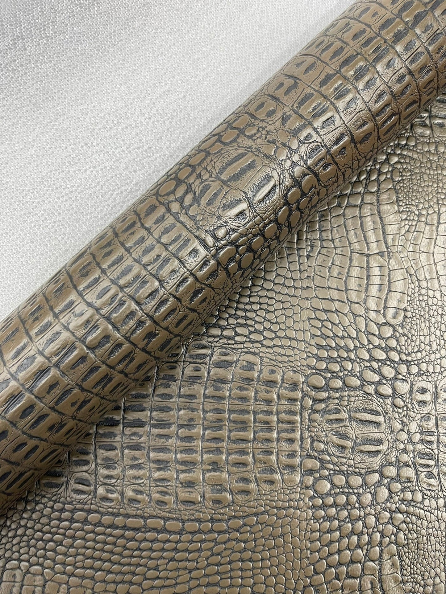 Crocodile Marine Vinyl 2 tone Upholstery Skin Texture Faux Leather PVC| New Creations Fabric & Foam Inc. - New Creations Fabric & Foam Inc