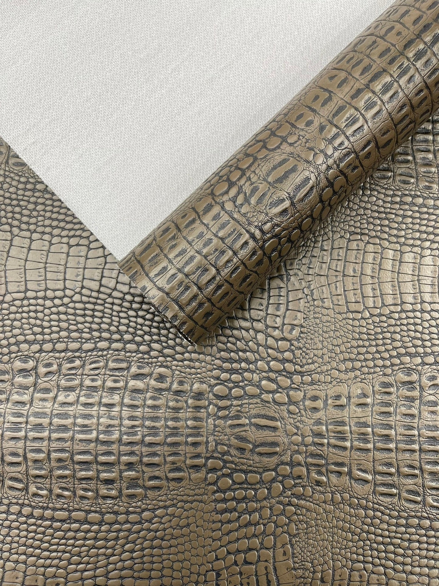 Crocodile Marine Vinyl 2 tone Upholstery Skin Texture Faux Leather PVC| New Creations Fabric & Foam Inc. - New Creations Fabric & Foam Inc