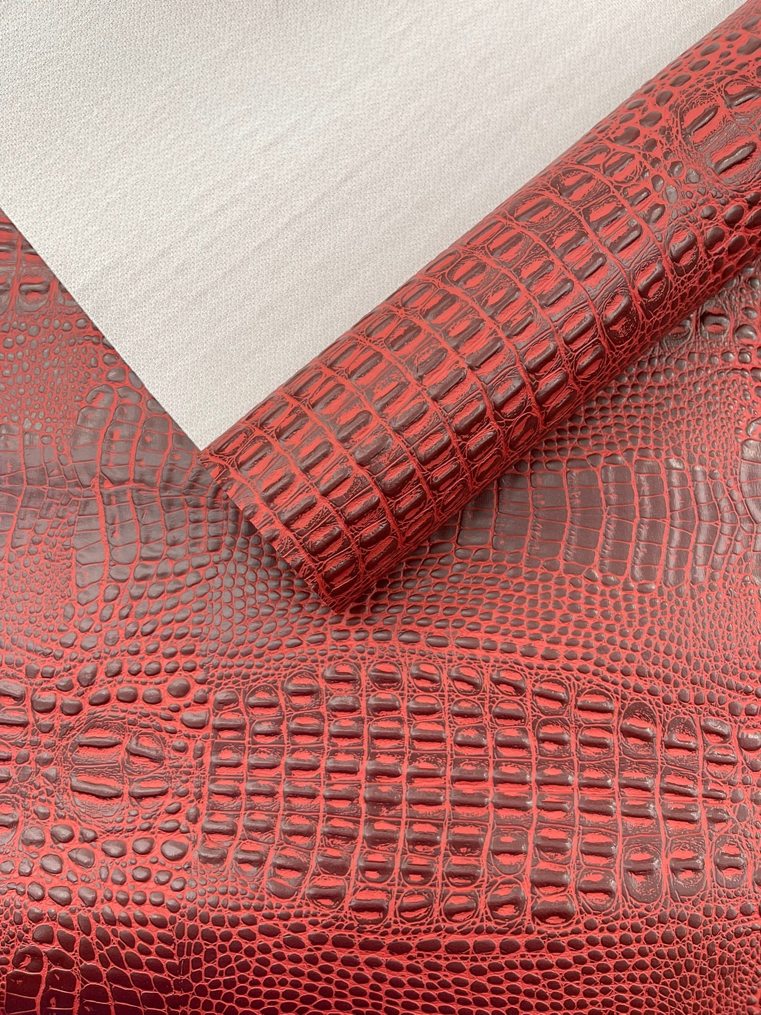 Crocodile Marine Vinyl 2 tone Upholstery Skin Texture Faux Leather PVC| New Creations Fabric & Foam Inc. - New Creations Fabric & Foam Inc