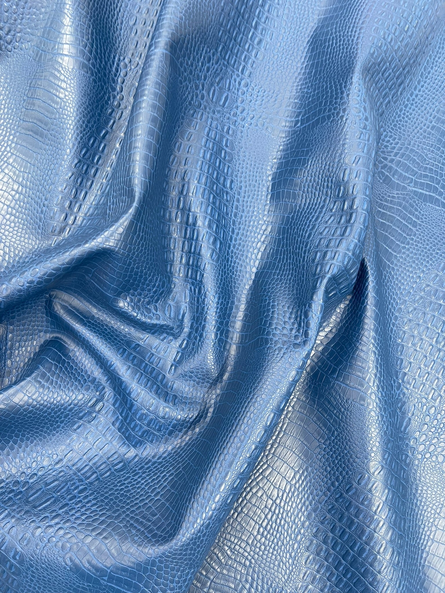 Crocodile Marine Vinyl 2 tone Upholstery Skin Texture Faux Leather PVC| New Creations Fabric & Foam Inc. - New Creations Fabric & Foam Inc