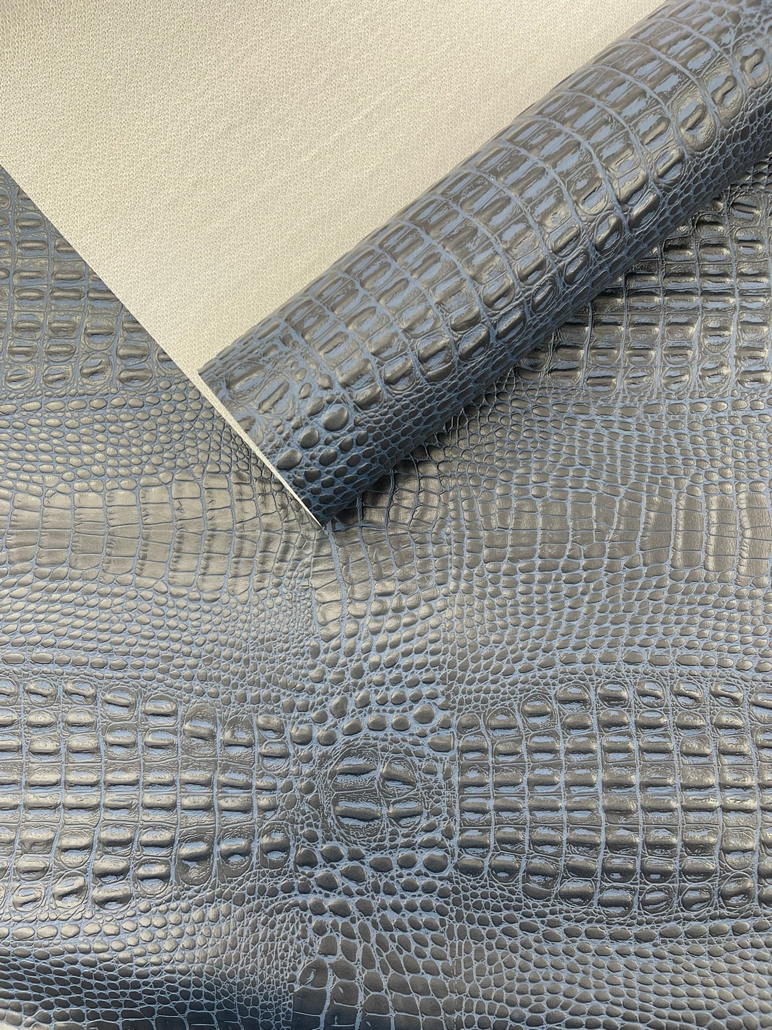 Crocodile Marine Vinyl 2 tone Upholstery Skin Texture Faux Leather PVC| New Creations Fabric & Foam Inc. - New Creations Fabric & Foam Inc