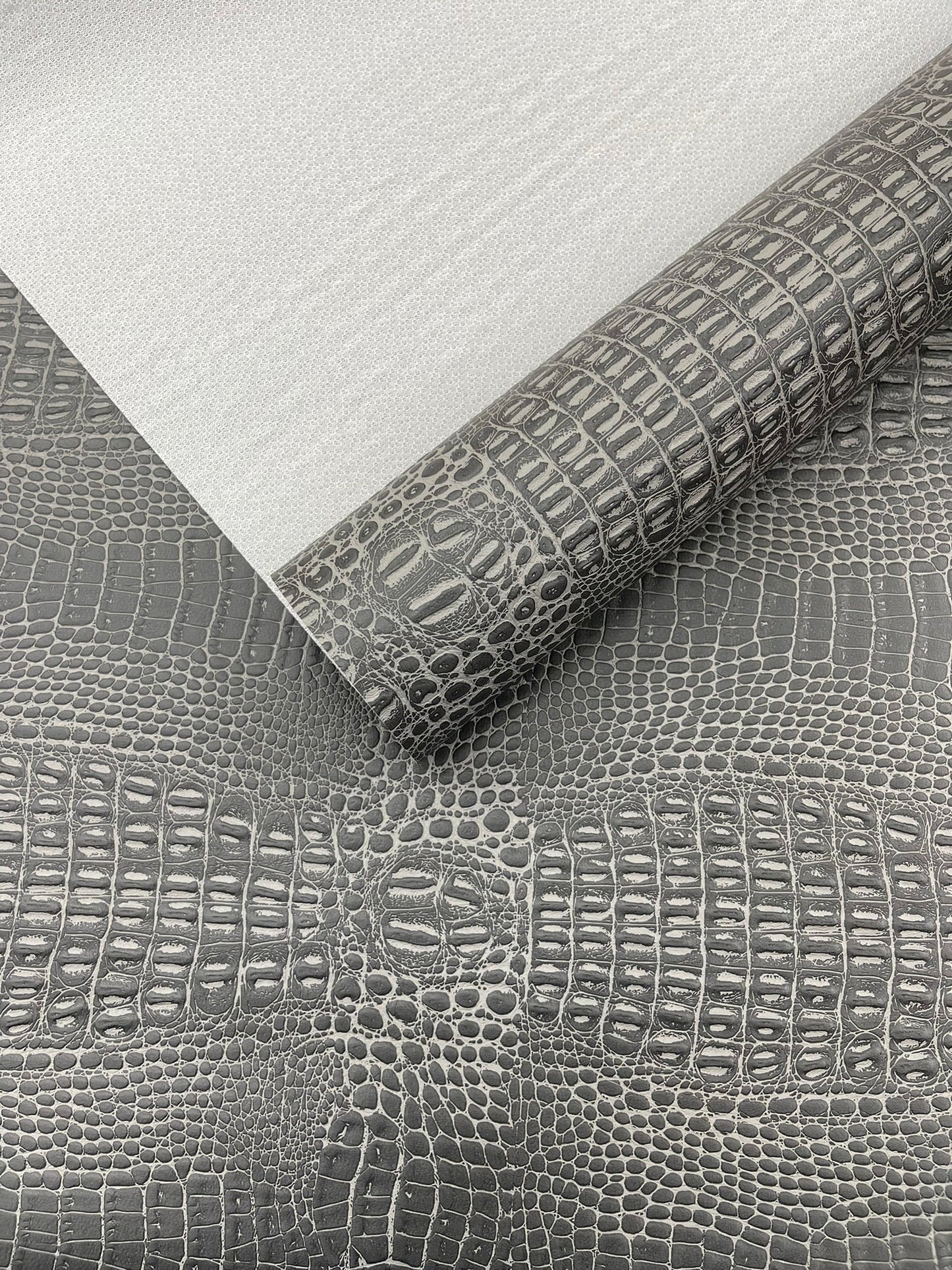 Crocodile Marine Vinyl 2 tone Upholstery Skin Texture Faux Leather PVC| New Creations Fabric & Foam Inc. - New Creations Fabric & Foam Inc
