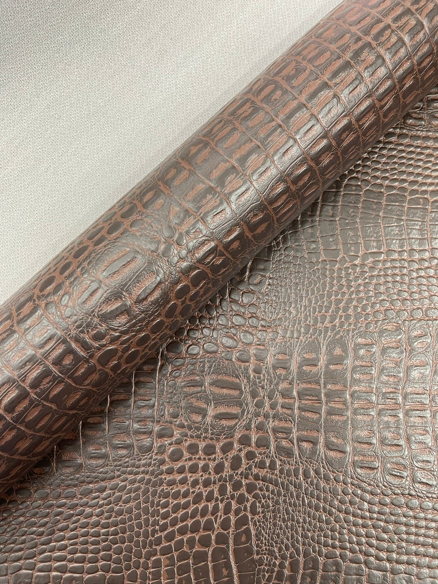 Crocodile Marine Vinyl 2 tone Upholstery Skin Texture Faux Leather PVC| New Creations Fabric & Foam Inc. - New Creations Fabric & Foam Inc