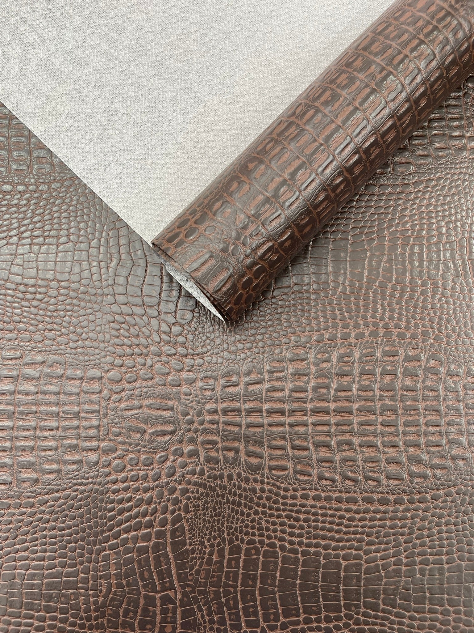 Crocodile Marine Vinyl 2 tone Upholstery Skin Texture Faux Leather PVC| New Creations Fabric & Foam Inc. - New Creations Fabric & Foam Inc