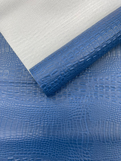 Crocodile Marine Vinyl 2 tone Upholstery Skin Texture Faux Leather PVC| New Creations Fabric & Foam Inc. - New Creations Fabric & Foam Inc