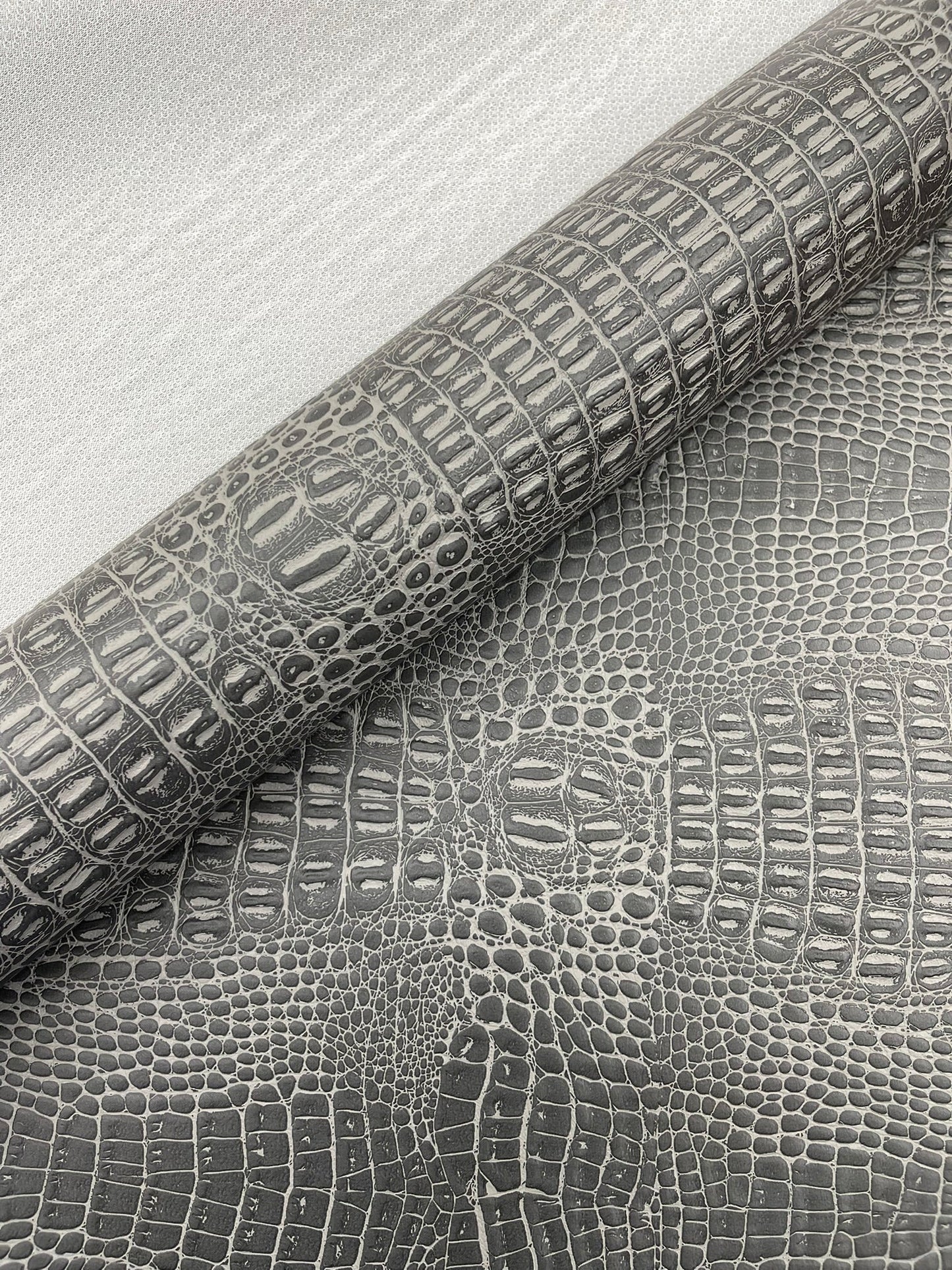 Crocodile Marine Vinyl 2 tone Upholstery Skin Texture Faux Leather PVC| New Creations Fabric & Foam Inc. - New Creations Fabric & Foam Inc
