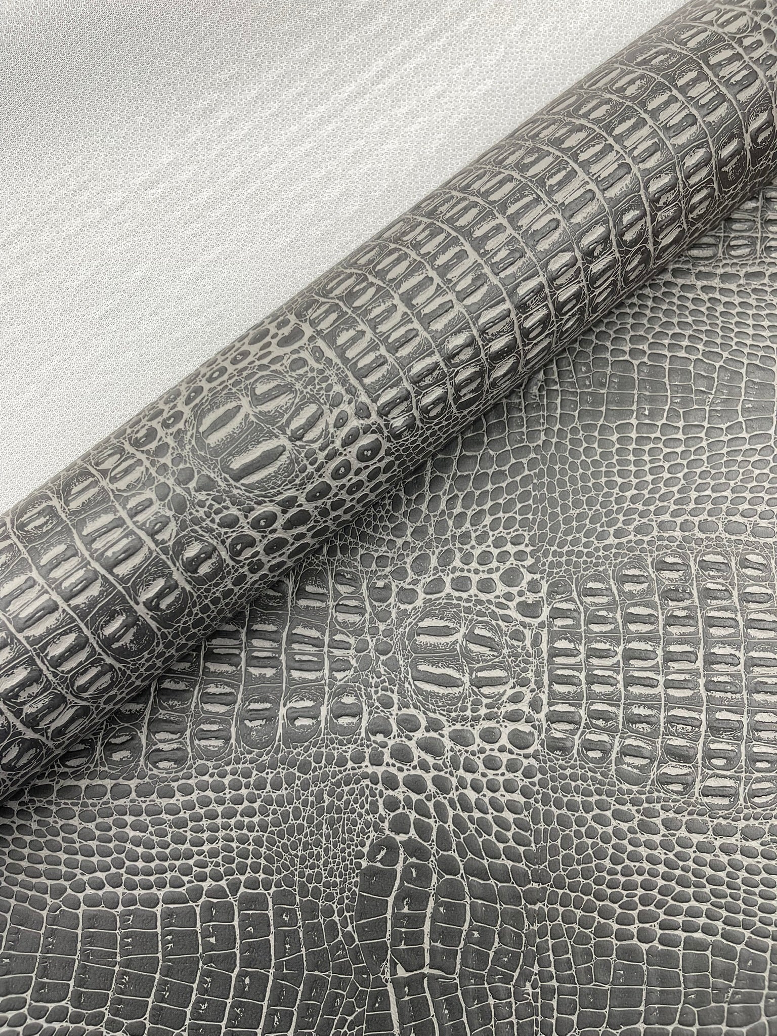 Crocodile Marine Vinyl 2 tone Upholstery Skin Texture Faux Leather PVC| New Creations Fabric & Foam Inc. - New Creations Fabric & Foam Inc