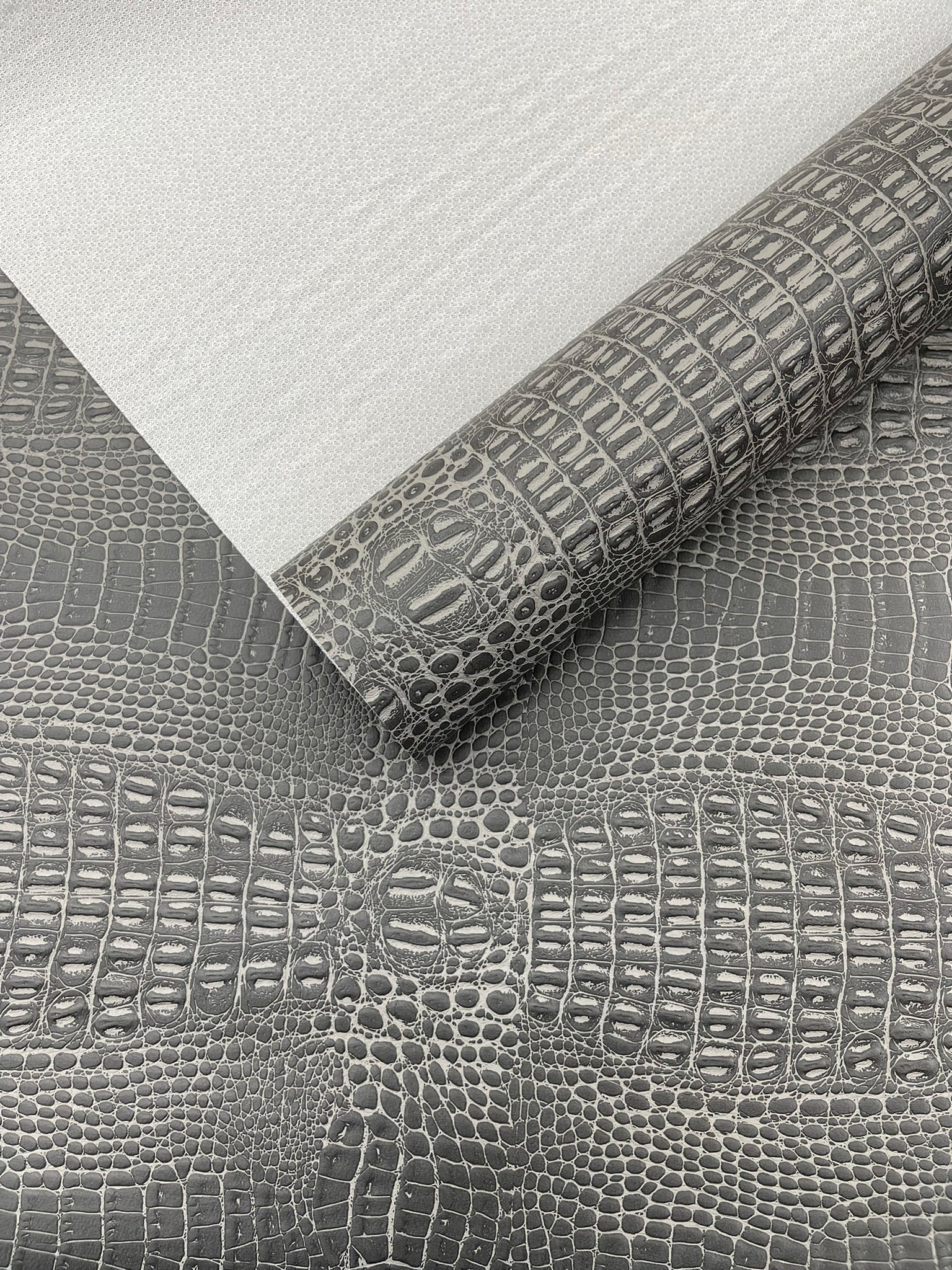 Crocodile Marine Vinyl 2 tone Upholstery Skin Texture Faux Leather PVC| New Creations Fabric & Foam Inc. - New Creations Fabric & Foam Inc
