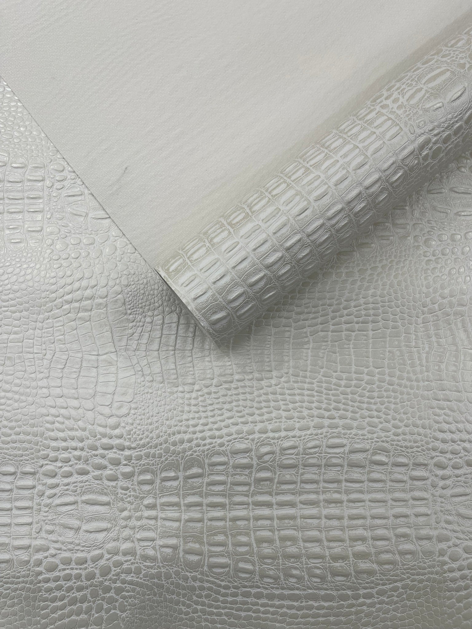 Crocodile Marine Vinyl 2 tone Upholstery Skin Texture Faux Leather PVC| New Creations Fabric & Foam Inc. - New Creations Fabric & Foam Inc